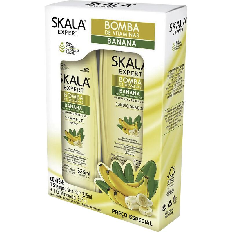 Kit Skala Shampoo + Condicionador Bomba Banana