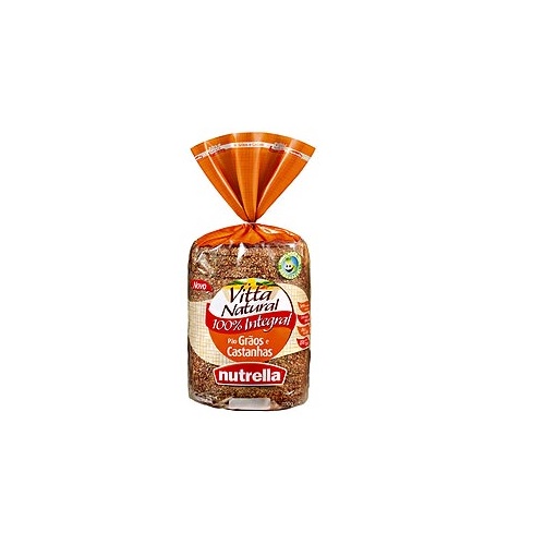 Pão Integral Grãos e Castanhas Nutrella Pacote 450g