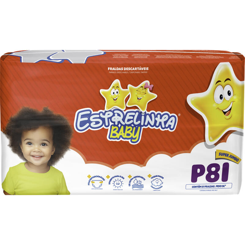 Fralda Descartável Estrelinha P 81 un