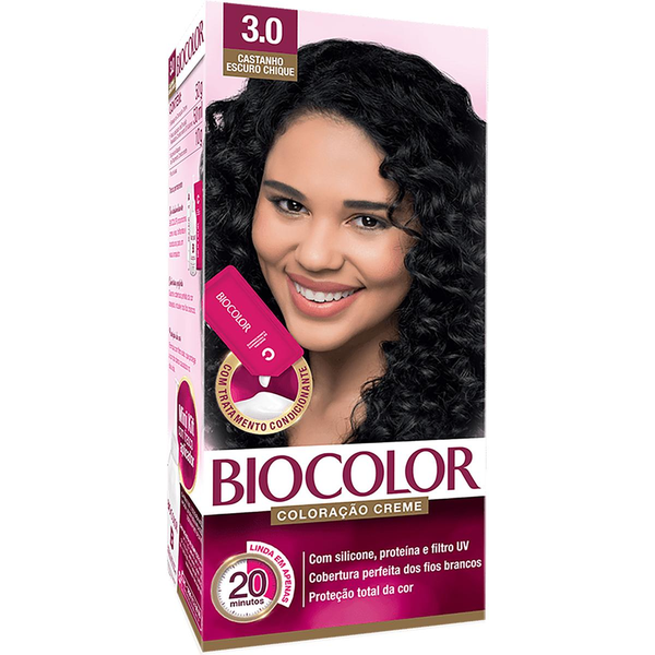 Tintura Biocolor N. 3.0 - Castanho-escuro - Mini Kit