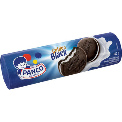 Biscoito Recheado Panco Black Mousse Baunilha 140g