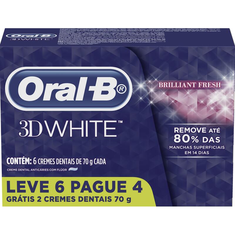 Creme Dental Oral-B 3D White 6x70g