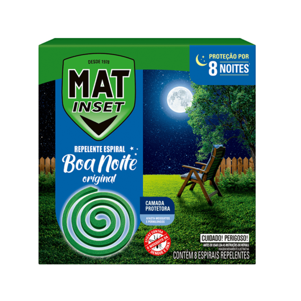Repelente Espiral Mat Inset Boa Noite Original 8un