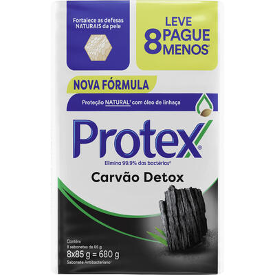 Sabonete Protex Carvão Detox 8x85g