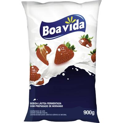 Bebida Láctea Boa Vida Morango 900g