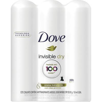 Desodorante Aerossol Dove Invisible dry 3x150ml