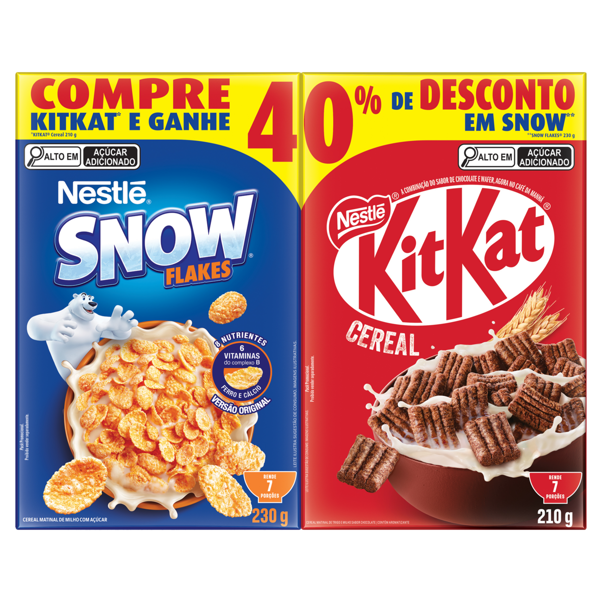 Pacote Kitkat Snowflakes Creme Montado 210/230G