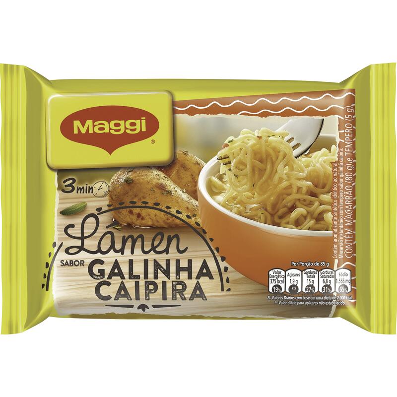 Macarrão Instantâneo Maggi Lámen Galinha caipira 85g