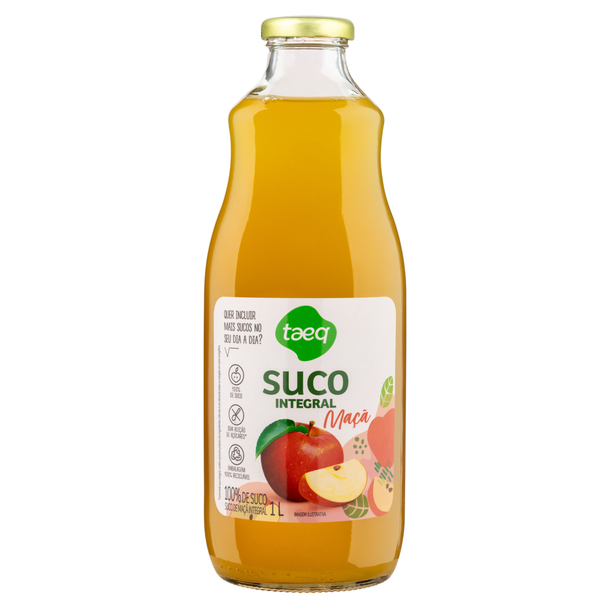 Suco Integral Maçã Taeq Garrafa 1l