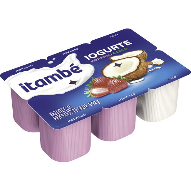 Iogurte com Polpa de Fruta Itambé Morango Coco 540g