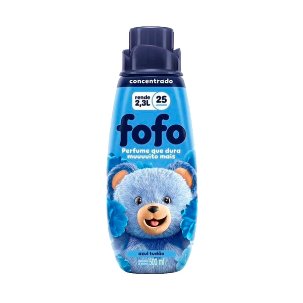 Amaciante de Roupa Concentrado FOFO Azul Tudão 500ml