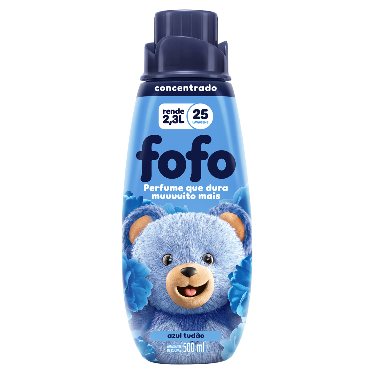 Amaciante de Roupa Concentrado FOFO Azul Tudão 500ml