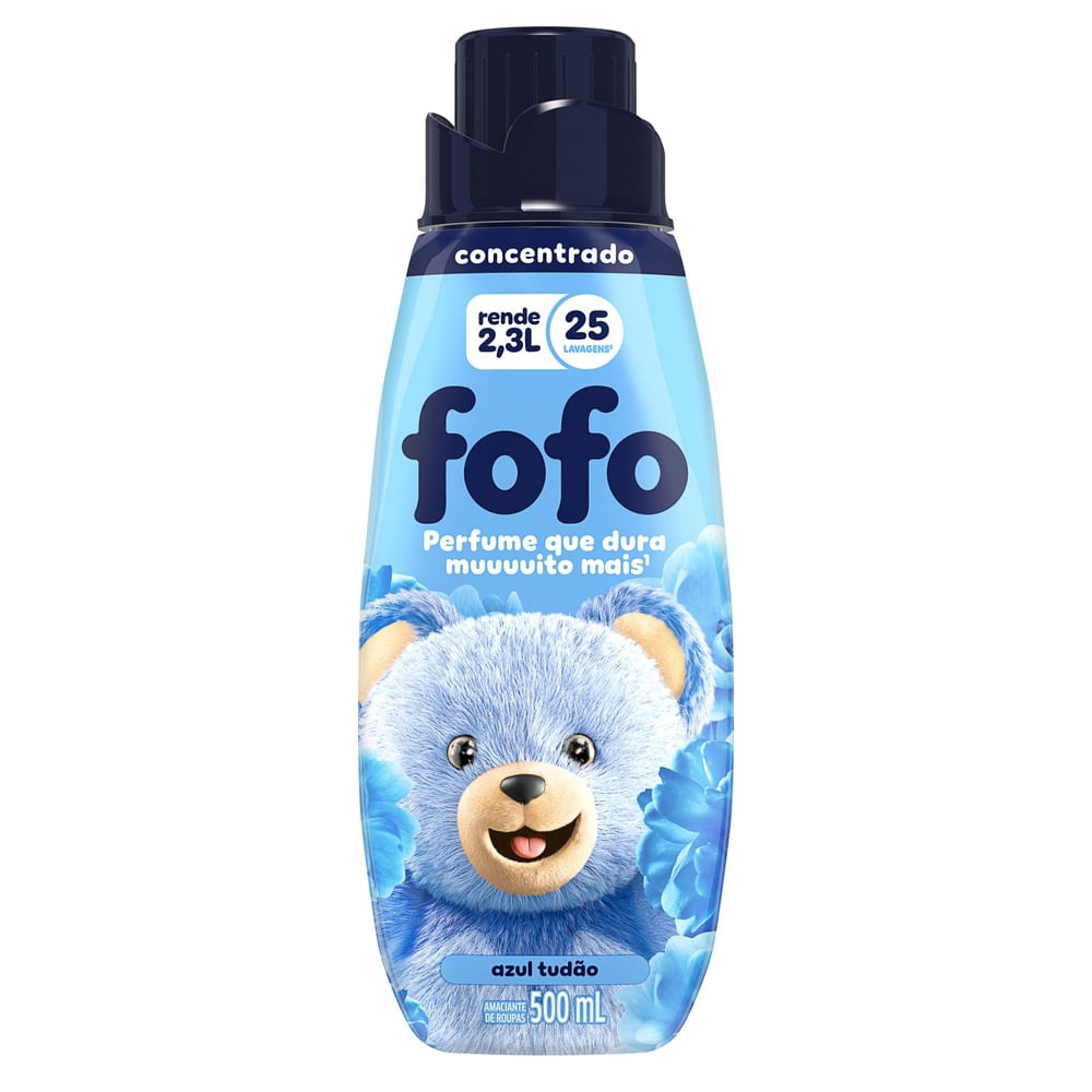 Amaciante de Roupa Concentrado FOFO Azul Tudão 500ml