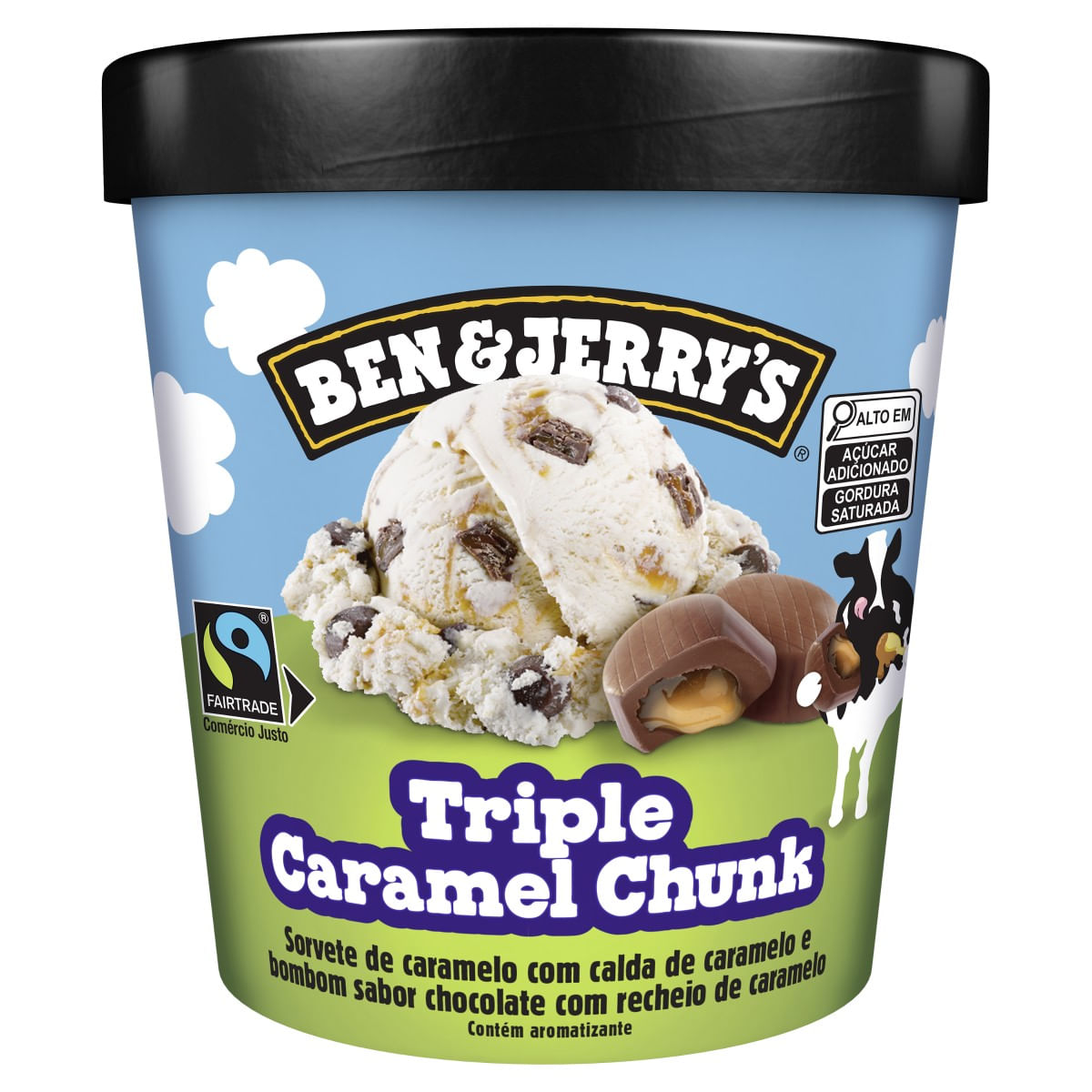 Sorvete BEN & JERRY'S Triple Caramel Chunk 458ml