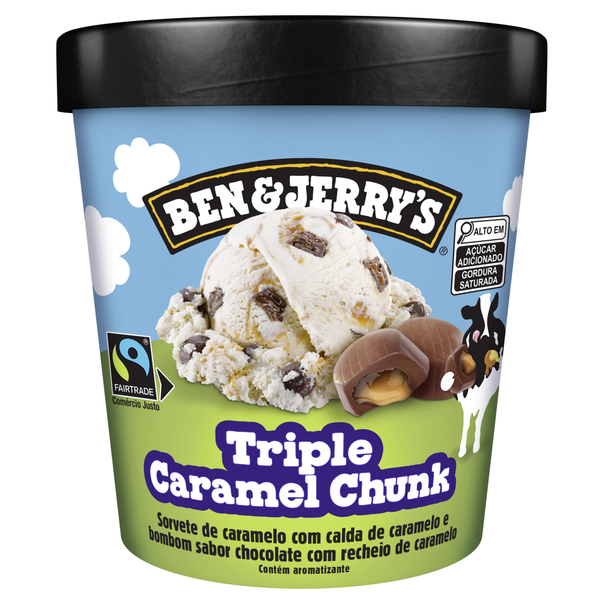 Sorvete BEN & JERRY'S Triple Caramel Chunk 458ml