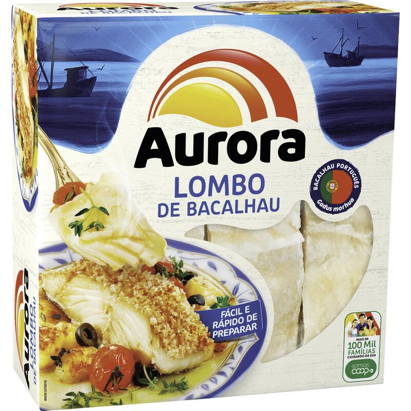 Lombo de Bacalhau Aurora Congelado Dessalgado 800g