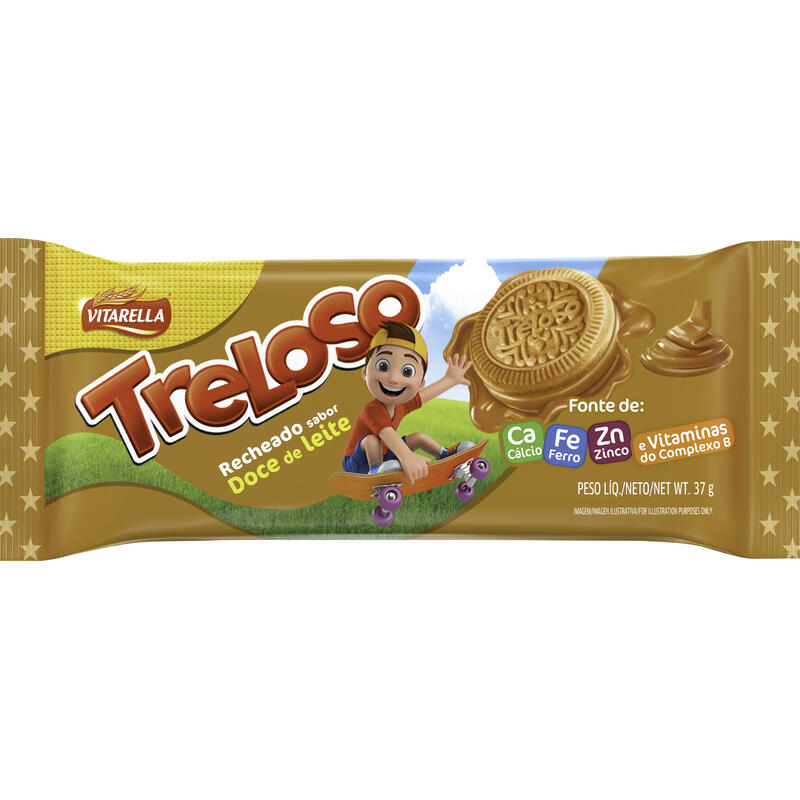 Biscoito Recheado Treloso Doce de Leite 37g
