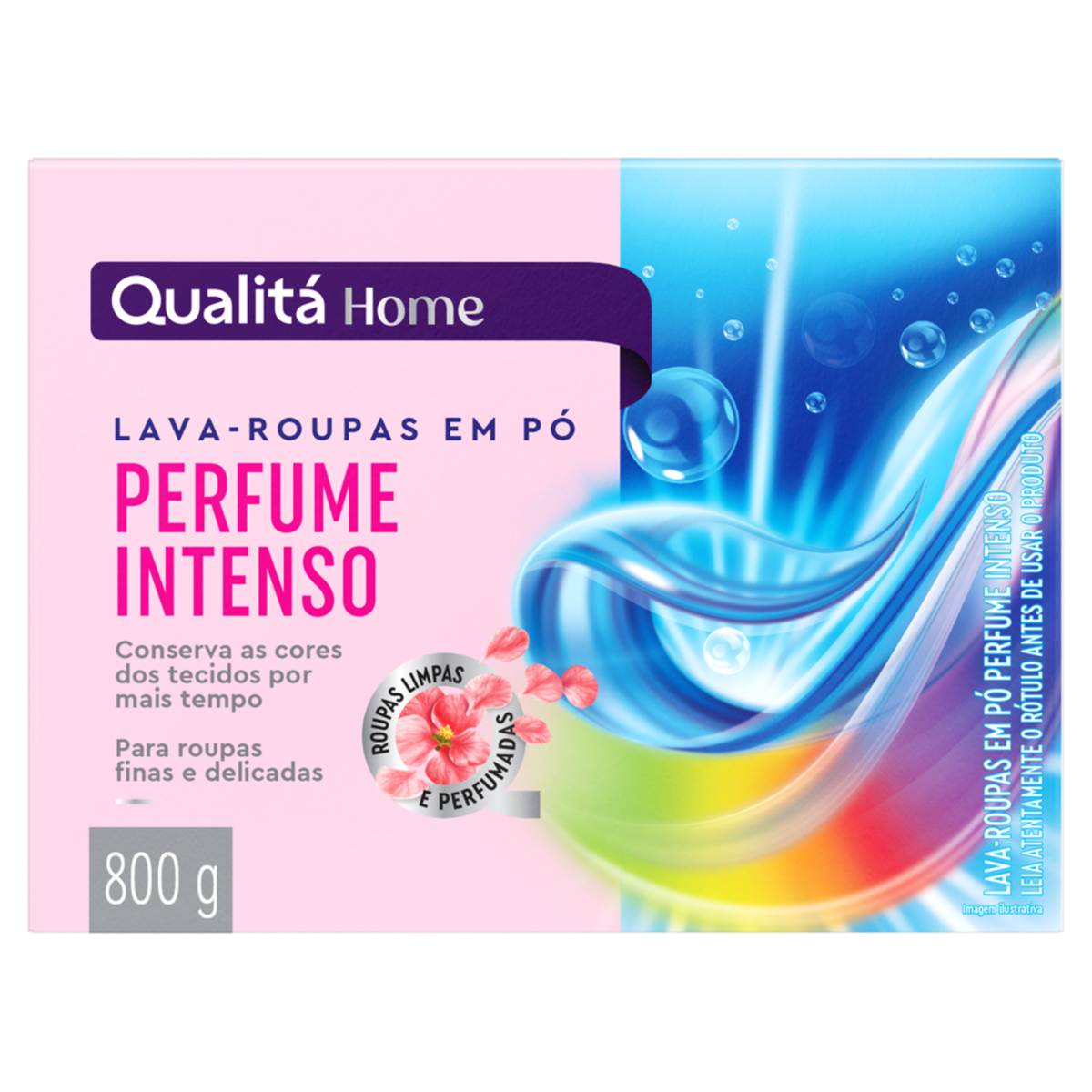 Lava-Roupas Pó Qualitá Home Perfume Intenso Caixa 800g