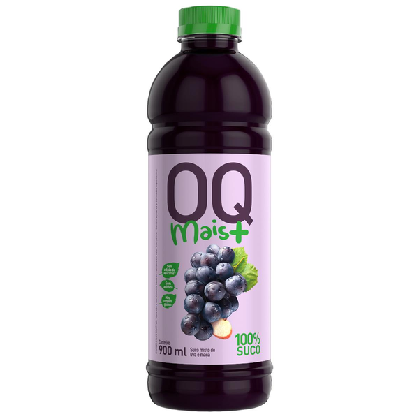 Suco OQ Mais 900ml - Uva e Maçã - Pet