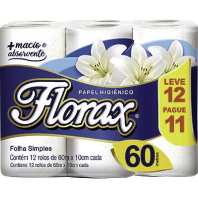 Papel Higiênico Florax Premium FS 60m 12 rolos