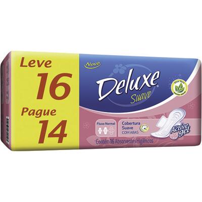 Absorvente Deluxe Suave com abas 16 un