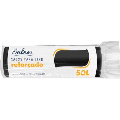 Saco de Lixo Bulnez Reforçado 50L 30 un