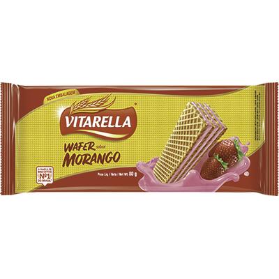Biscoito Wafer Vitarella Morango 80g
