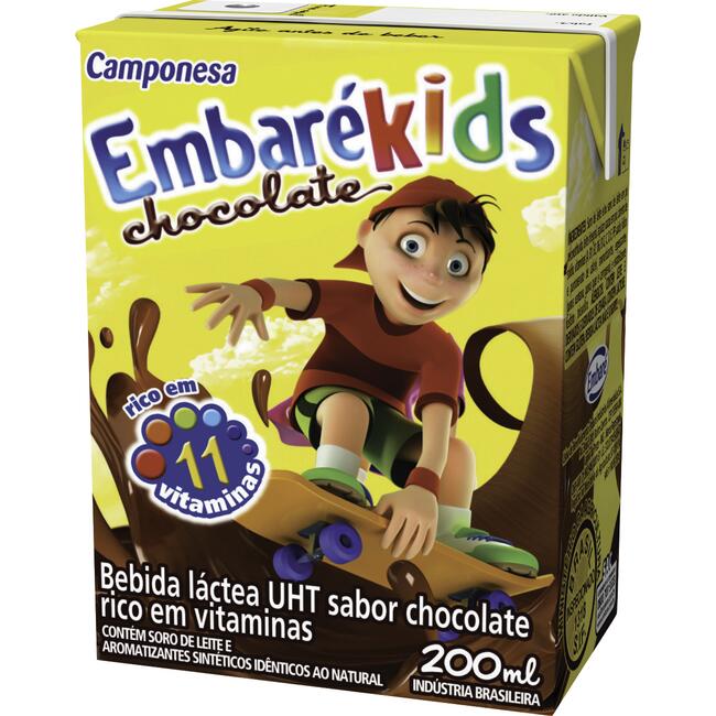 Bebida Láctea Embaré Kids Chocolate 200ml