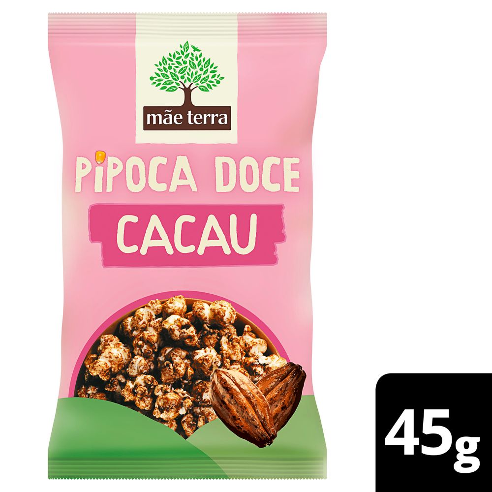 Pipoca Doce Pronta Mãe Terra Cacau 45g