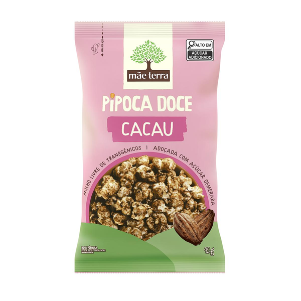 Pipoca Doce Pronta Mãe Terra Cacau 45g