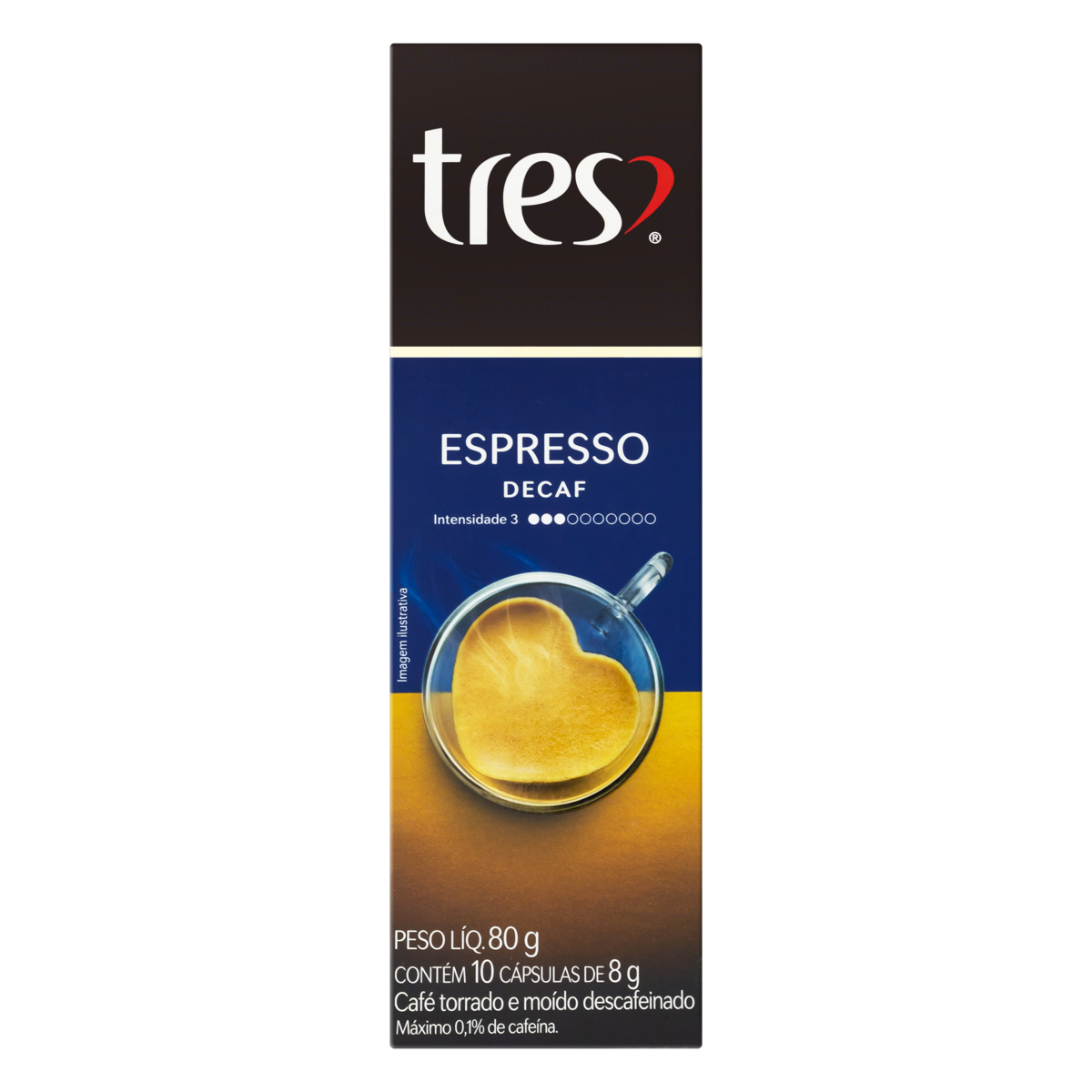 Capsula de Café Descafeinado 3 CORAÇÕES 10 unid
