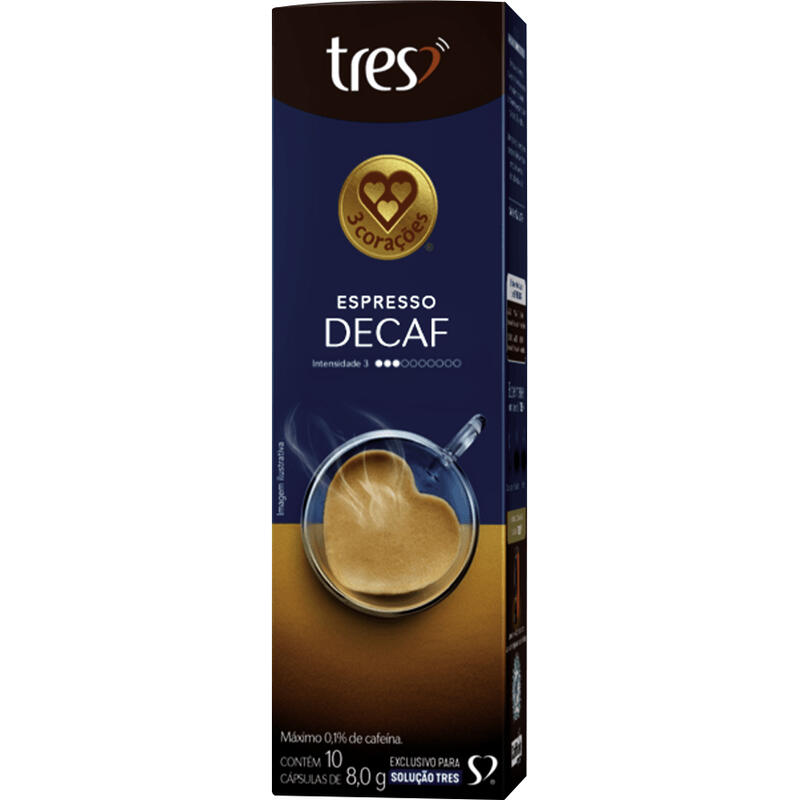 Capsula de Café Descafeinado 3 CORAÇÕES 10 unid
