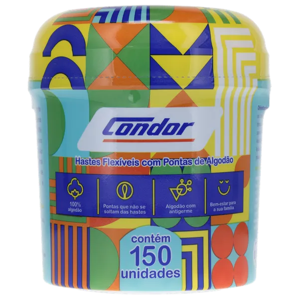 Hastes Flexíveis Condor Com 150 Unidades - Pote