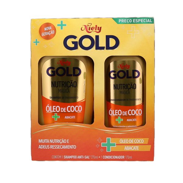 Conjunto Niely Gold 275ml - Shampoo + 175ml - Condicionador - Nutrição