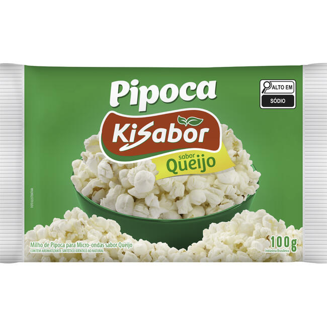 Milho de Pipoca para Micro-ondas Kisabor Queijo 100g