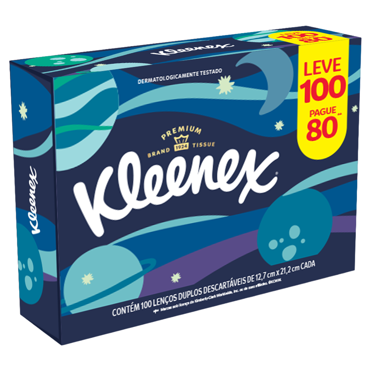 Lenços de Papel Kleenex Dia a Dia Kids Leve 100un Pague 80un