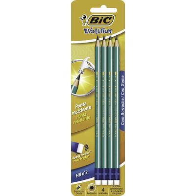 Lápis Evolution Bic Com borracha 4 un