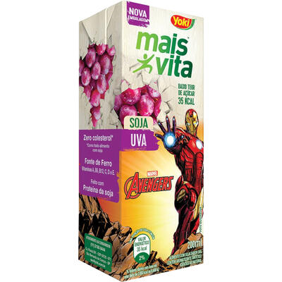Alimento Mais Vita Yoki À Base de Soja Uva 200ml