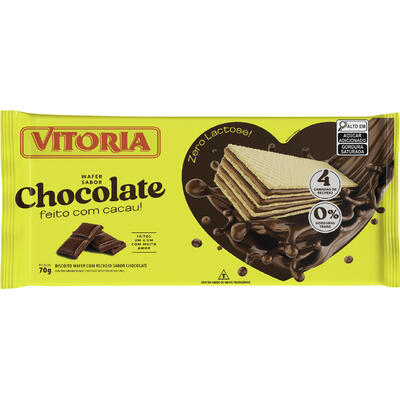Biscoito Wafer Vitória Chocolate 70g