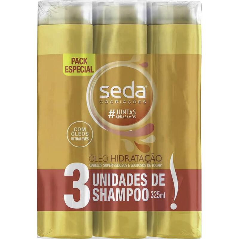 Kit Shampoo Seda Óleo hidratação 3x325ml