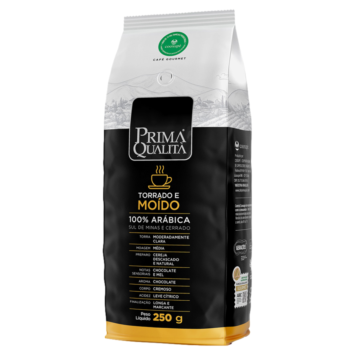 Café Torrado e Moído Prima Qualità Gourmet Pacote 250g