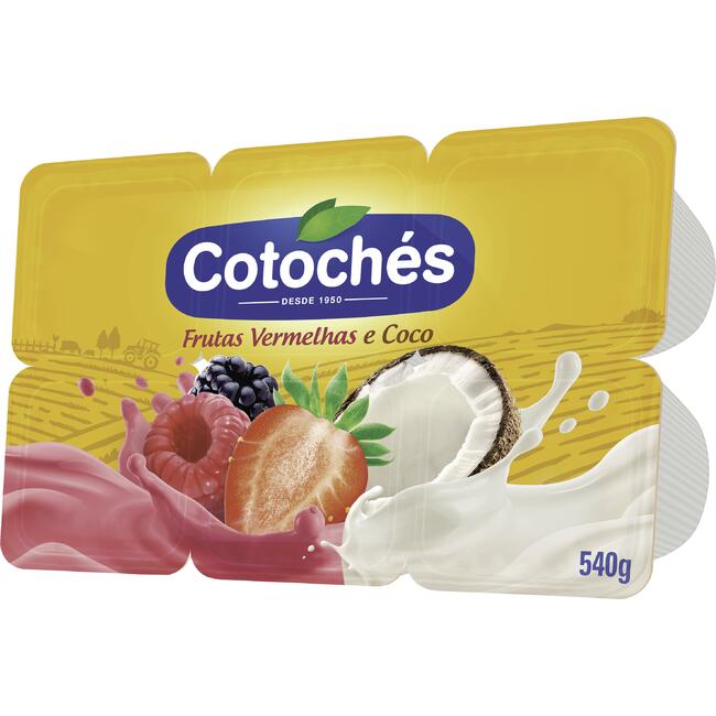 Bebida Láctea Cotochés Frutas Vermelhas e Coco 540g