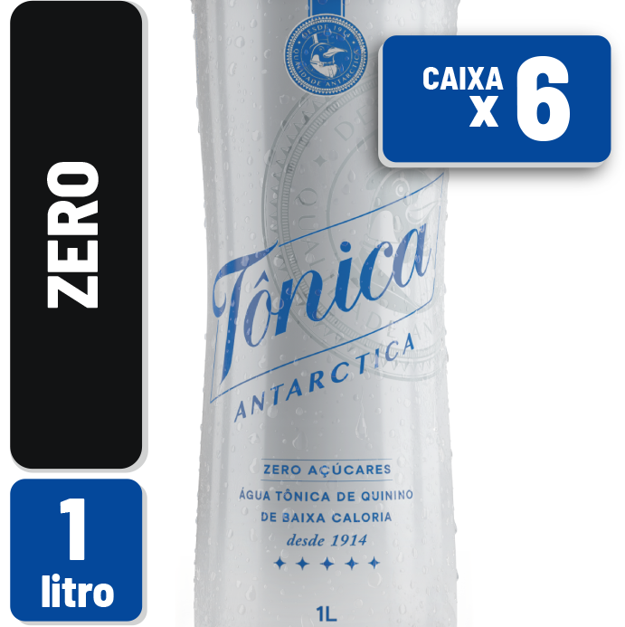 Refrigerante Tônica Antarctica Zero Pet 1L Caixa c/ 6 un