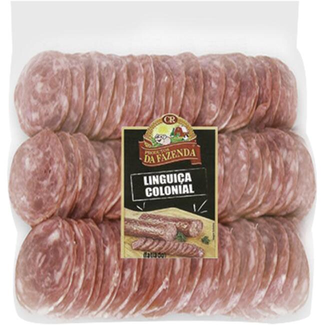 Linguiça Reta Colonial Da Fazenda Fatiada 1kg