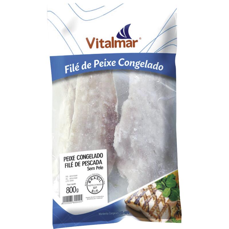 Filé de Peixe Pescada Vitalmar Congelado 800g