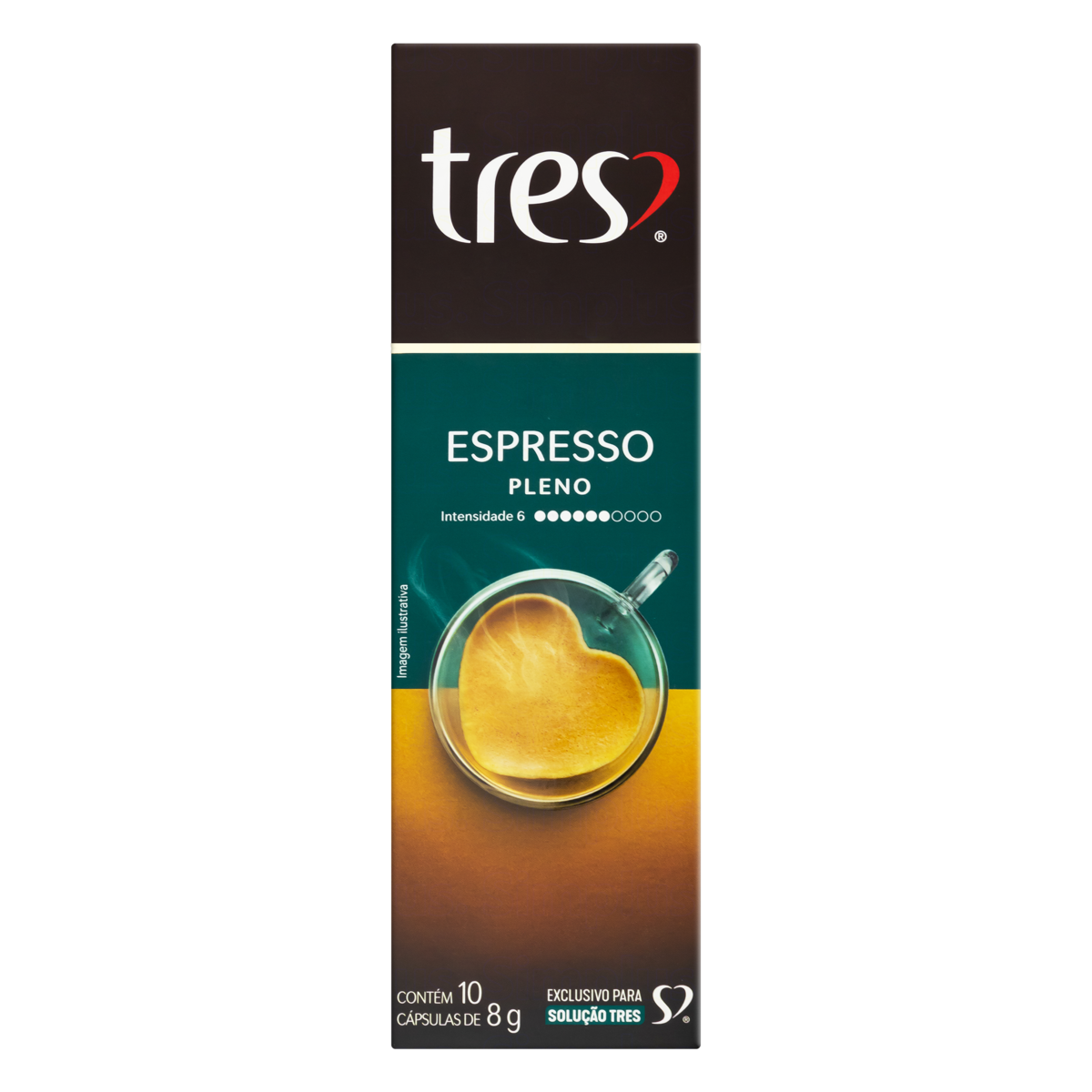 Capsula TRES Café Espresso Pleno 3 Corações 10 unid