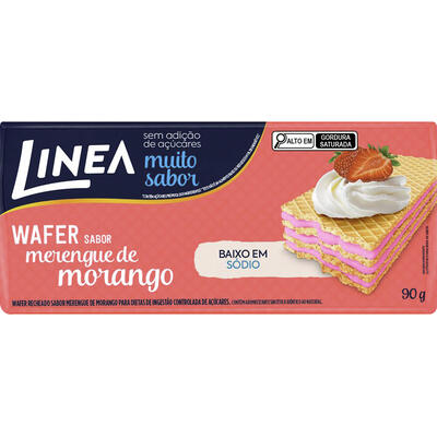 Biscoito Wafer Linea Zero Morango 90g