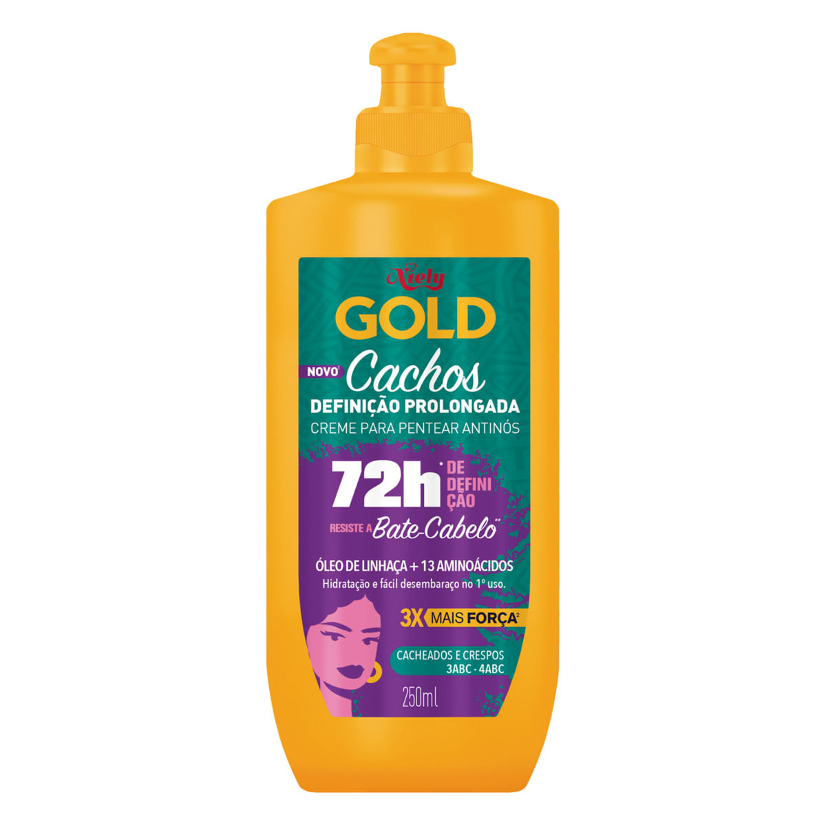 Creme Para Pentear Cachos NIELY GOLD Definição Prolongada 250ml