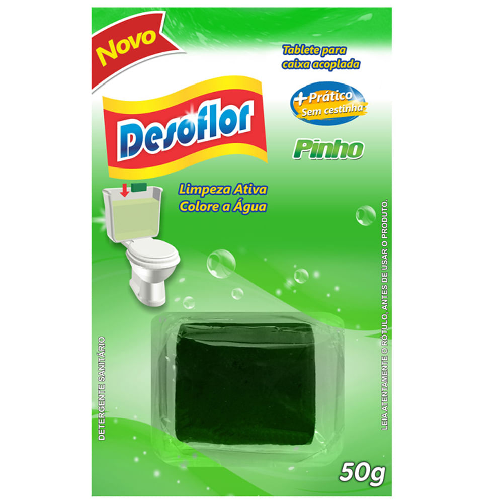 Tablete Sanitário Desoflor para Caixa Acoplada Pinho 50g