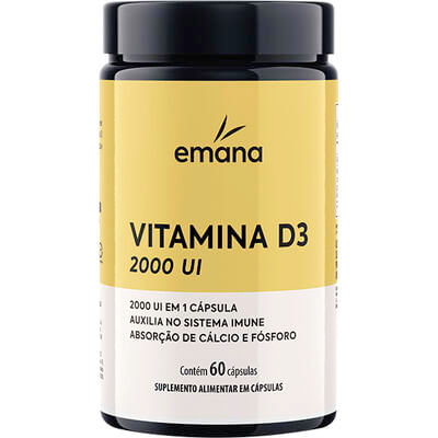 Suplemento Alimentar Emana Vitamina D3 60 caps